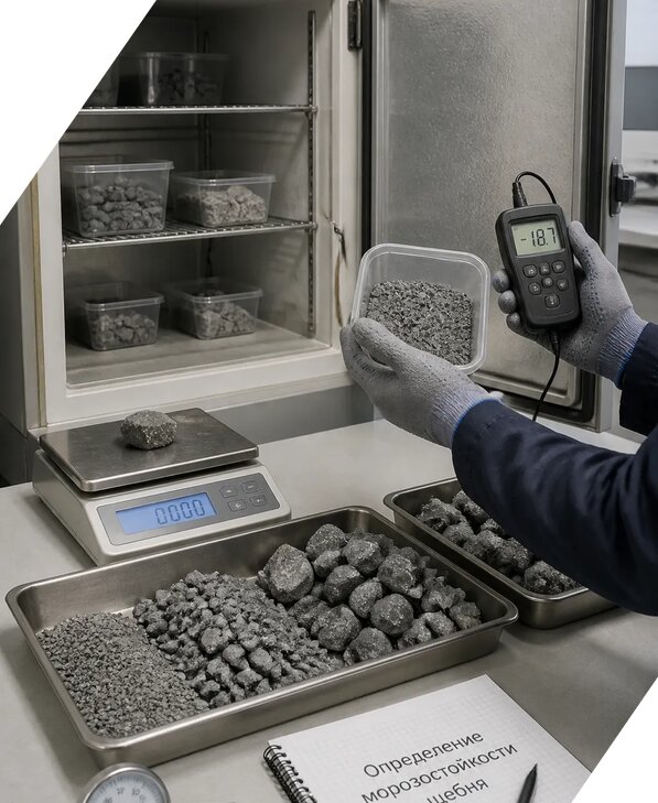 Определение морозостойкости щебня в Ноябрьске от 3546 р. | ЭкспертизаРоссия