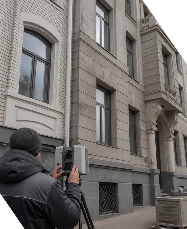 Лазерное сканирование фасадов зданий для обследования в Ноябрьске